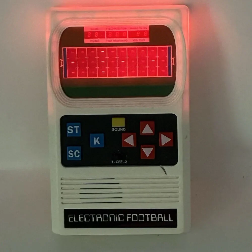 Retro Mattel Electronic Football Handheld Game 2014 Lights Sound Tested Works